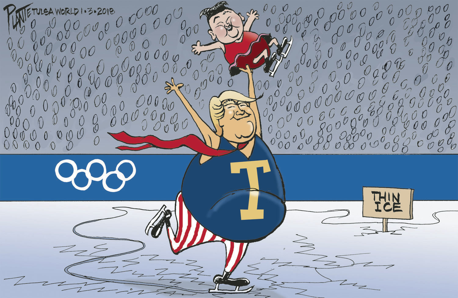 Bruce Plante Cartoon: Trump and Kim Jong Un